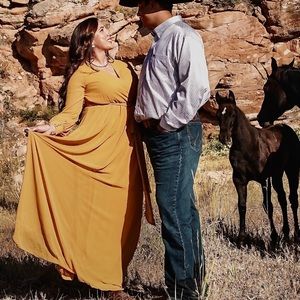 Mustard Yellow Long Sleeve Dress